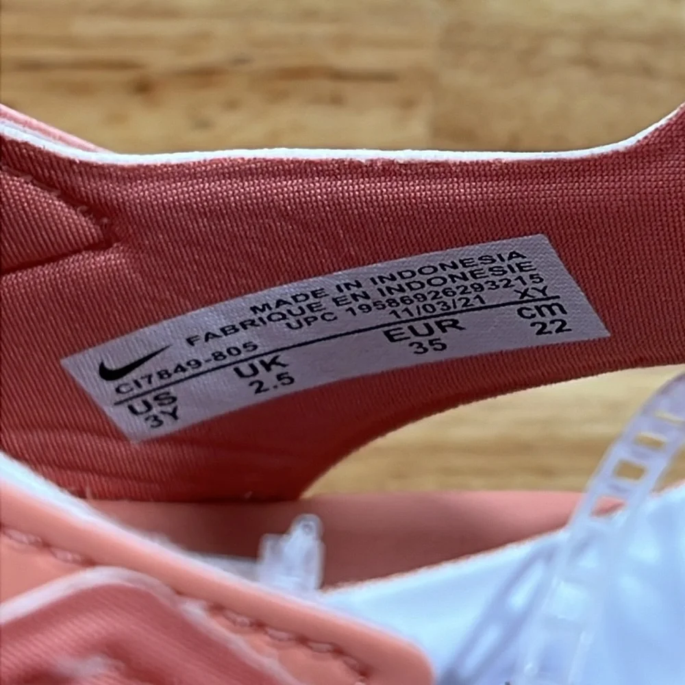 NEW Air Jordan 3Y Peach Pink White Sandal‎ Shoes